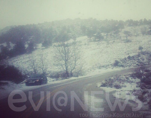 Χιονιάς στην Εύβοια! (pic)