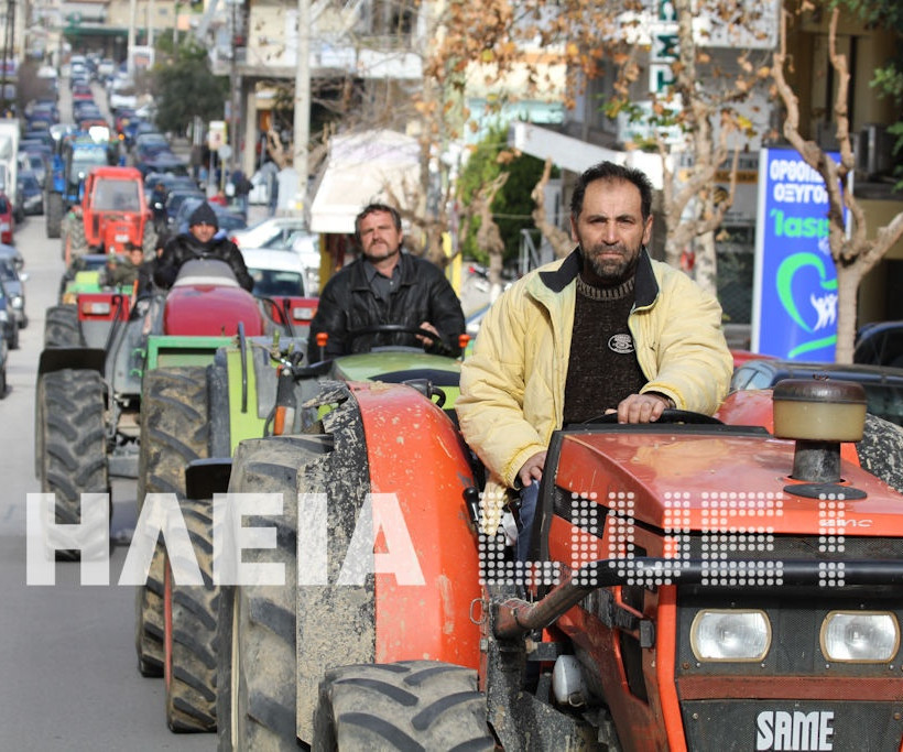 Πύργος: Έκαναν πορεία με τρακτέρ (pics)