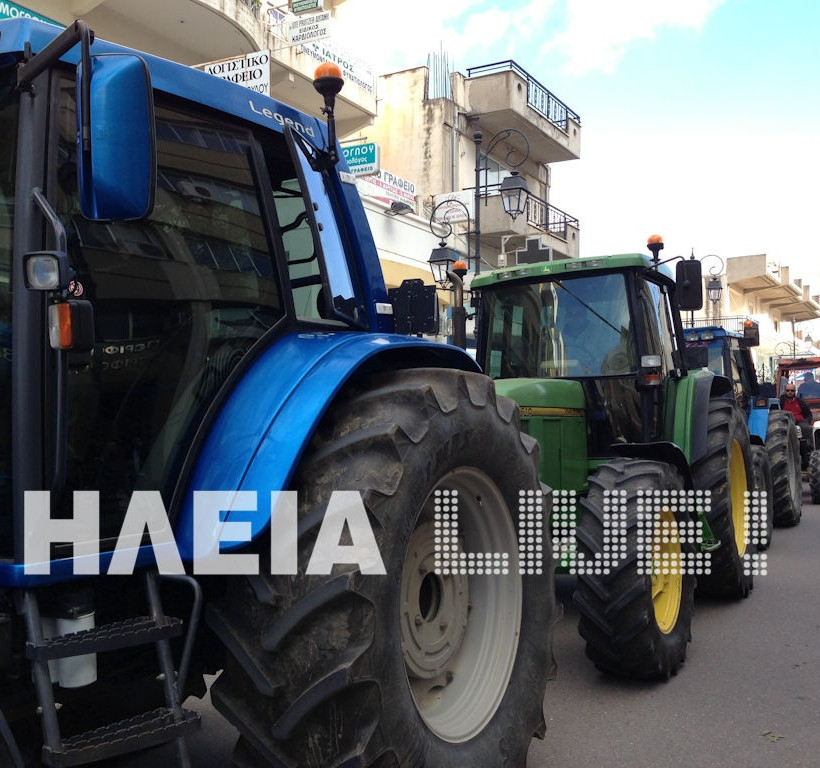 Πύργος: Έκαναν πορεία με τρακτέρ (pics)
