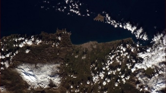 Φωτογραφίες από το διάστημα: Η Κρήτη χιονισμένη