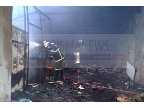 ΤΩΡΑ - Πύρινη κόλαση στο κέντρο του Ηρακλείου (pics)