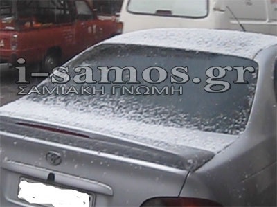 Ξαφνική χαλαζόπτωση στη Σάμο (pics-vid)