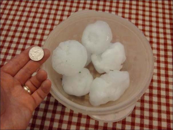 Χαλάζι γιγαντιαίων διαστάσεων στο Μισισίπι των ΗΠΑ  