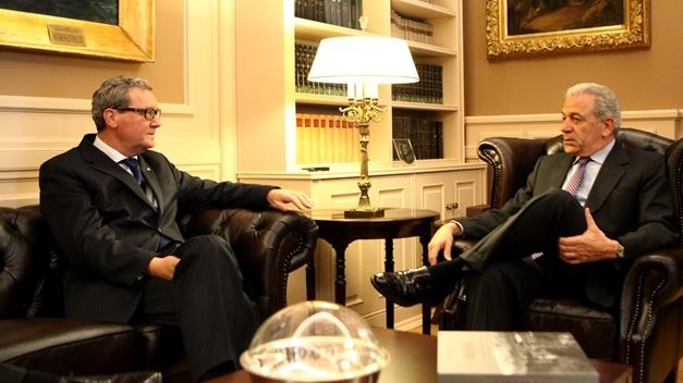 Συνάντηση Δ. Αβραμόπουλου με τον Ειδικό Σύμβουλο του Γ.Γ. ΟΗΕ Α.Downer