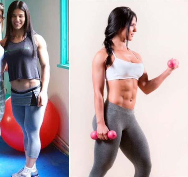 Δείτε την απίστευτη μυική μεταμόρφωση αυτής της κοπέλας (pics)