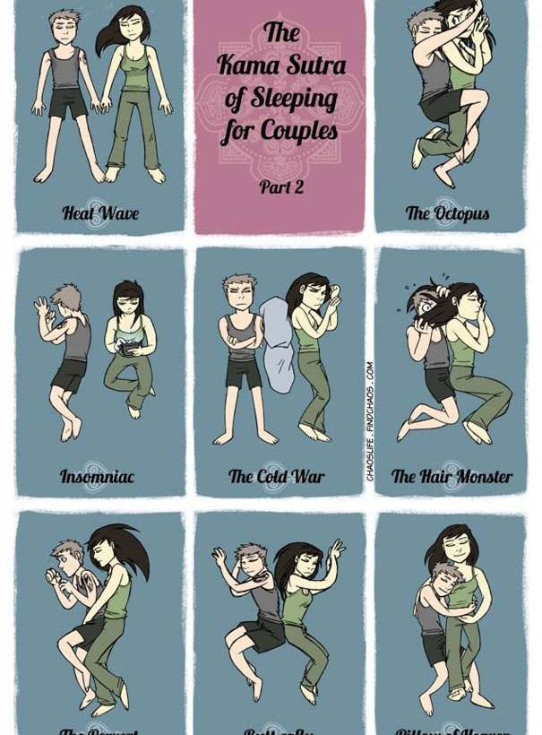 Οι 16 στάσεις ύπνου των ζευγαριών (pics)