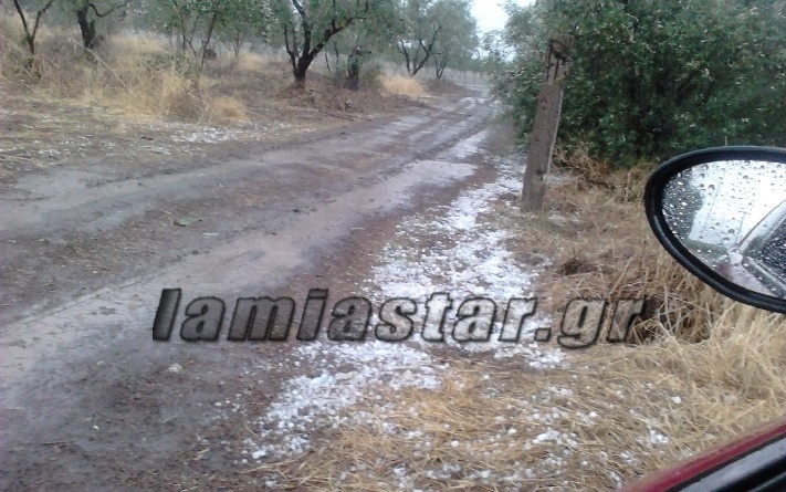 Καταστροφικό χαλάζι στη Φθιώτιδα
