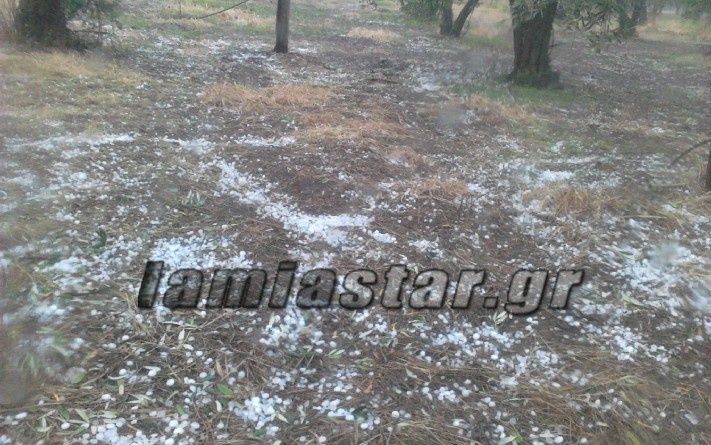 Καταστροφικό χαλάζι στη Φθιώτιδα
