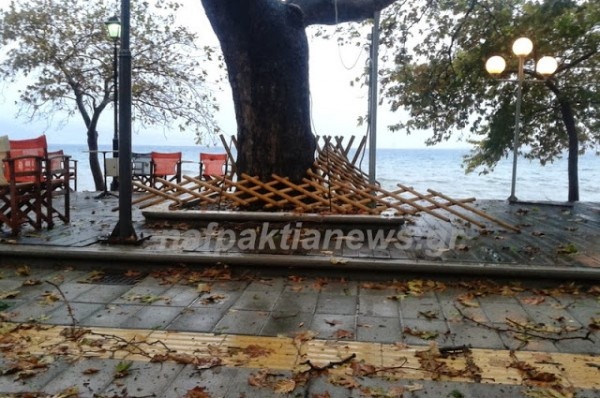 Βίντεο: Μεγάλες καταστροφές στη Ναύπακτο