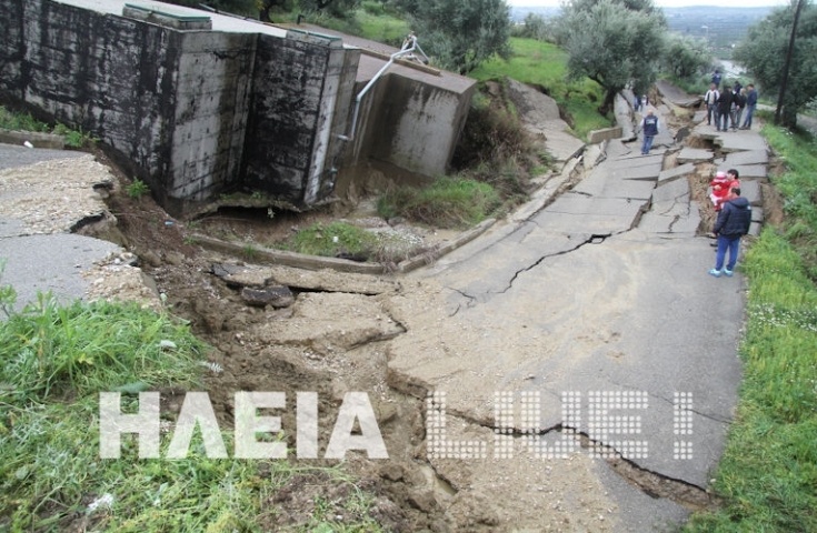 Ηλεία: «Βούλιαξαν» δρόμοι και δεξαμενές - Ανυπολόγιστες καταστροφές 