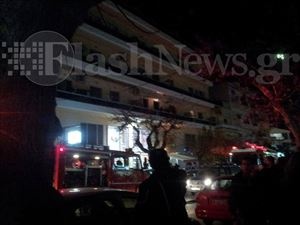 Ηράκλειο: Πανικός από πυρκαγιά σε πολυκατοικία (pics)