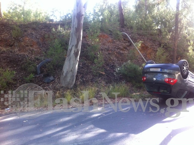 Κρήτη: Είδε τα πάνω… κάτω - «Άγιο» είχε ο οδηγός (pics)