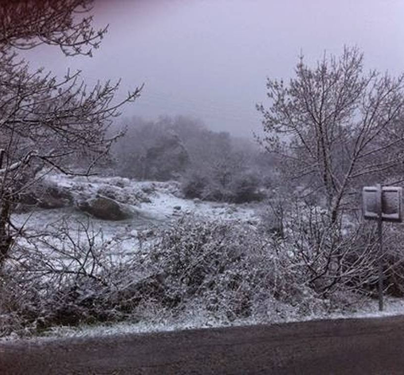 Καιρός: Χιονίζει στη Λέσβο (pics)