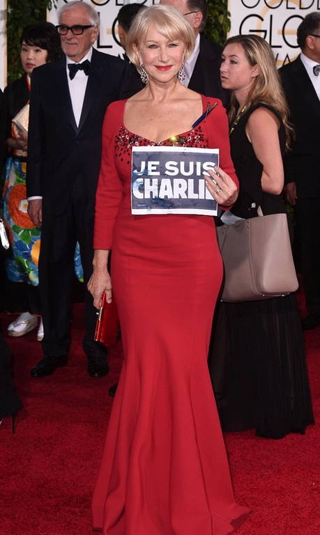 To «Je suis Charlie» κυριάρχησε και στις Χρυσές Σφαίρες 2015 (pics + vid)