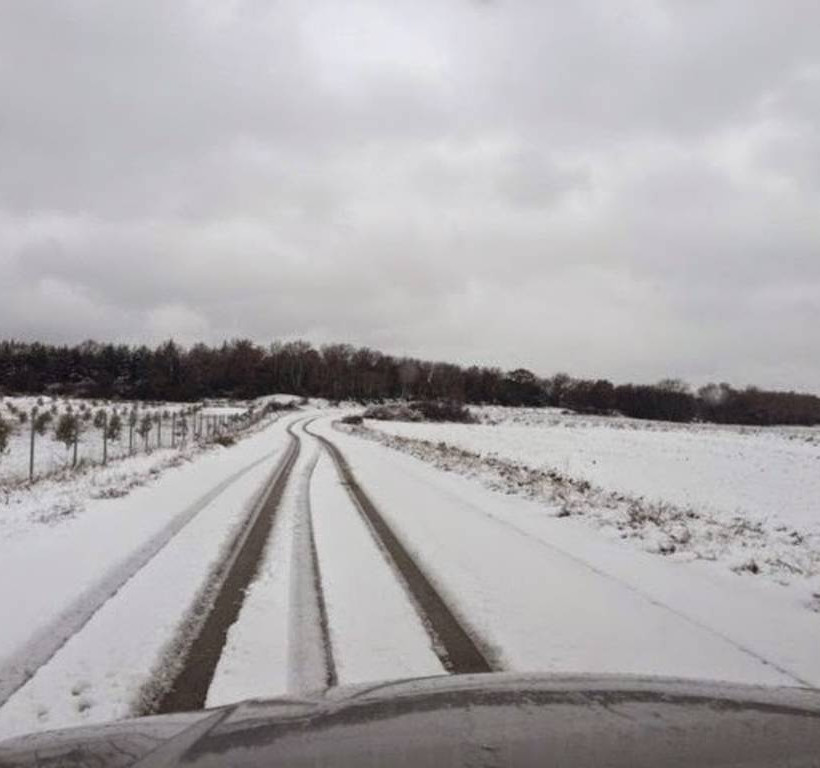 Πυκνή χιονόπτωση σε Ροδόπη και Έβρο (pics)
