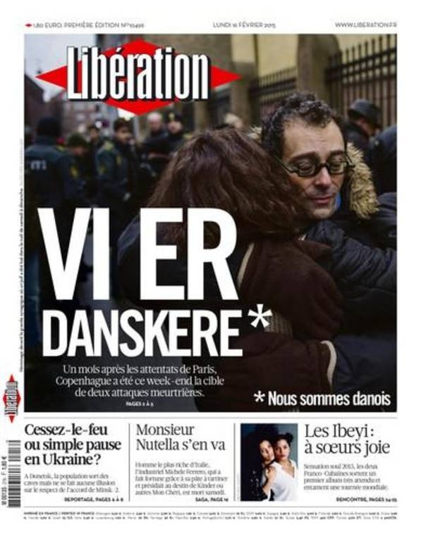 Liberation: «Είμαστε όλοι Δανοί»