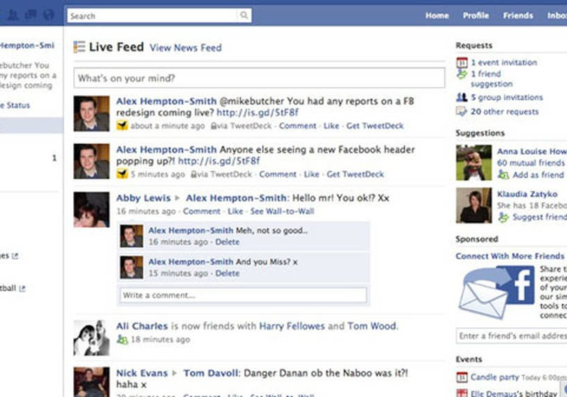 H μορφή του Facebook ανά τα χρόνια (photos)