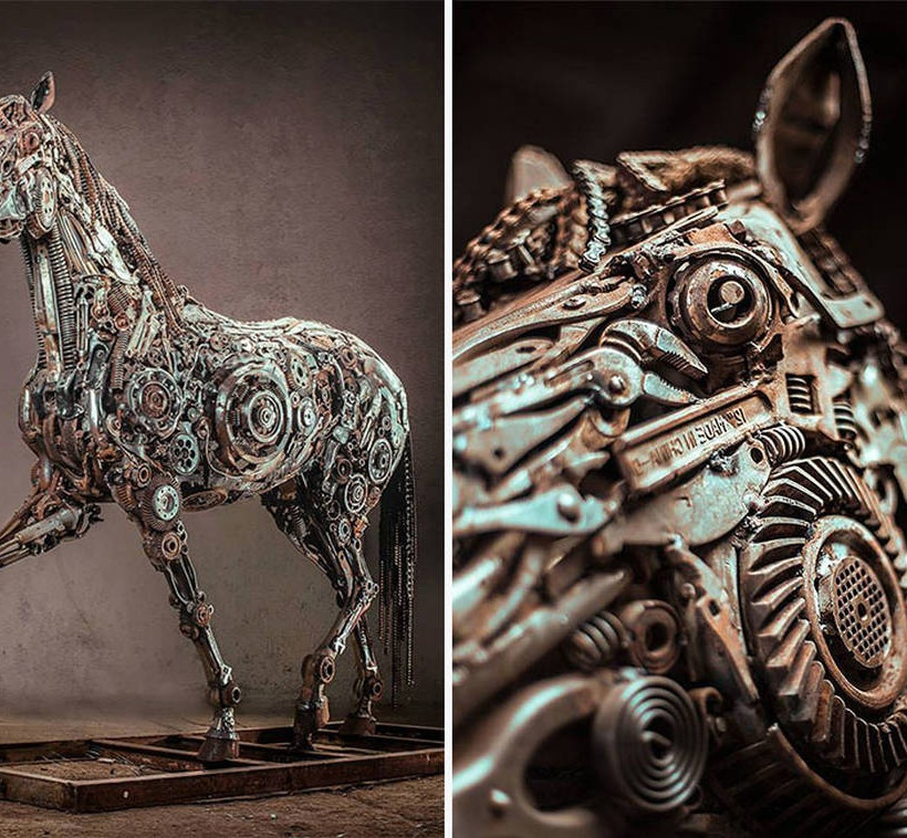 Εντυπωσιακά αγάλματα από μέταλλο! (Photos)