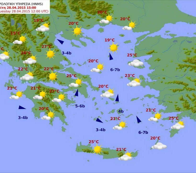 Με λίγες βροχές και άνοδο της θερμοκρασίας η Τρίτη (pics)