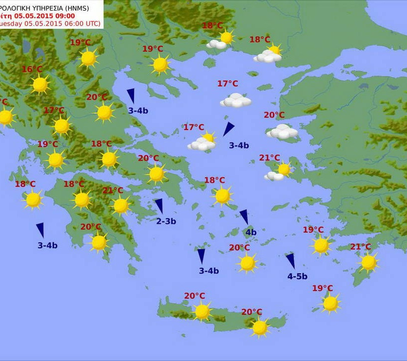 Ηλιόλουστος ο καιρός της Τρίτης - Ανεβαίνει και άλλο η θερμοκρασία