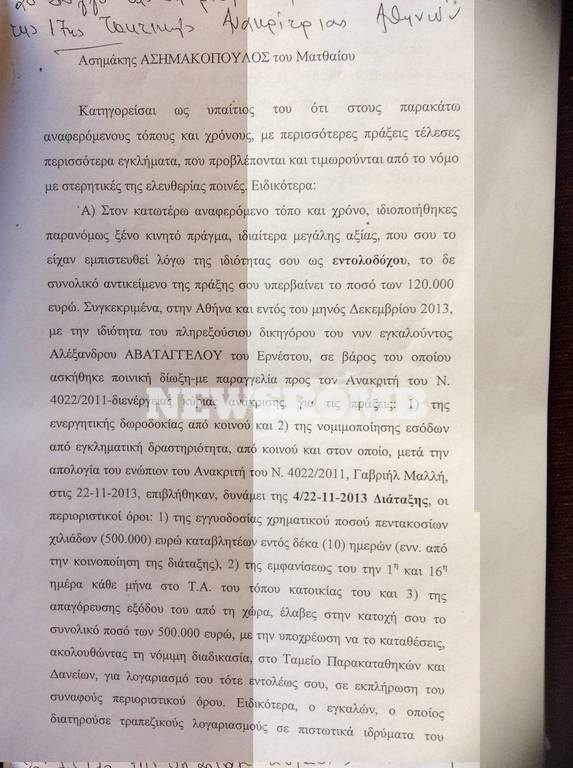 Αποκλειστικό: Απόφαση - πρόκληση από την 17η τακτική ανακρίτρια για τον Ασημακόπουλο