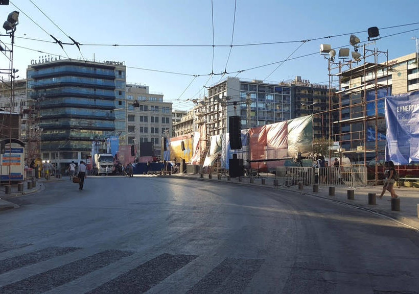 Εκλογές 2015: Όλα έτοιμα για την κεντρική προεκλογική συγκέντρωση της ΝΔ (photos)