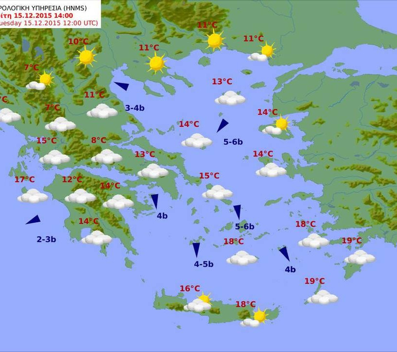 Συννεφιασμένος ο καιρός της Τρίτης με μικρή πτώση της θερμοκρασίας – Δείτε που θα βρέξει (pics)