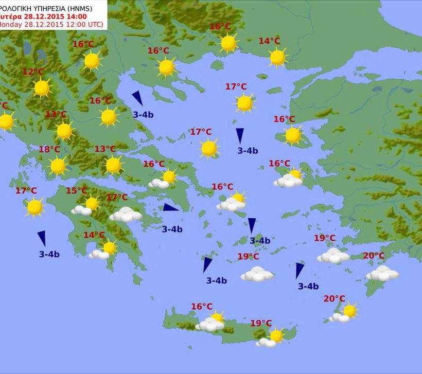 Με ηλιοφάνεια και η Δευτέρα - Δείτε που θα σημειωθούν τοπικές συννεφιές (pics)