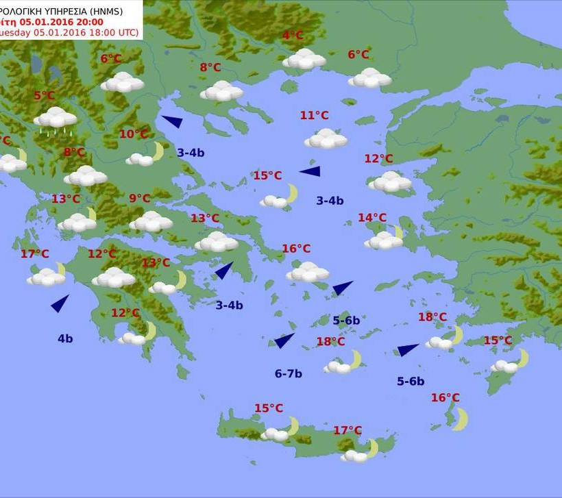 Άστατος ο καιρός της Τρίτης με άνοδο της θερμοκρασίας – Δείτε που θα σημειωθούν βροχές (pics)