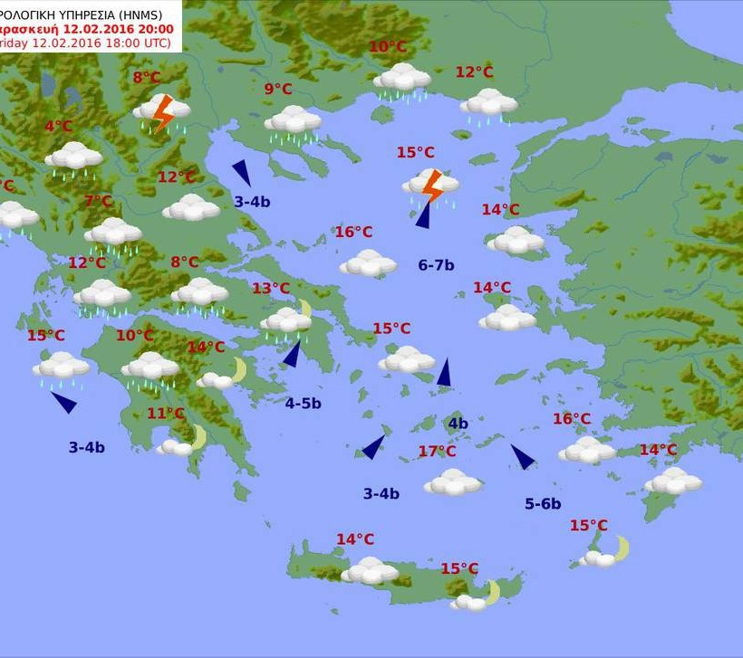 Με βροχές, καταιγίδες και… σκόνη από την Αφρική ο καιρός της Παρασκευής (pics)