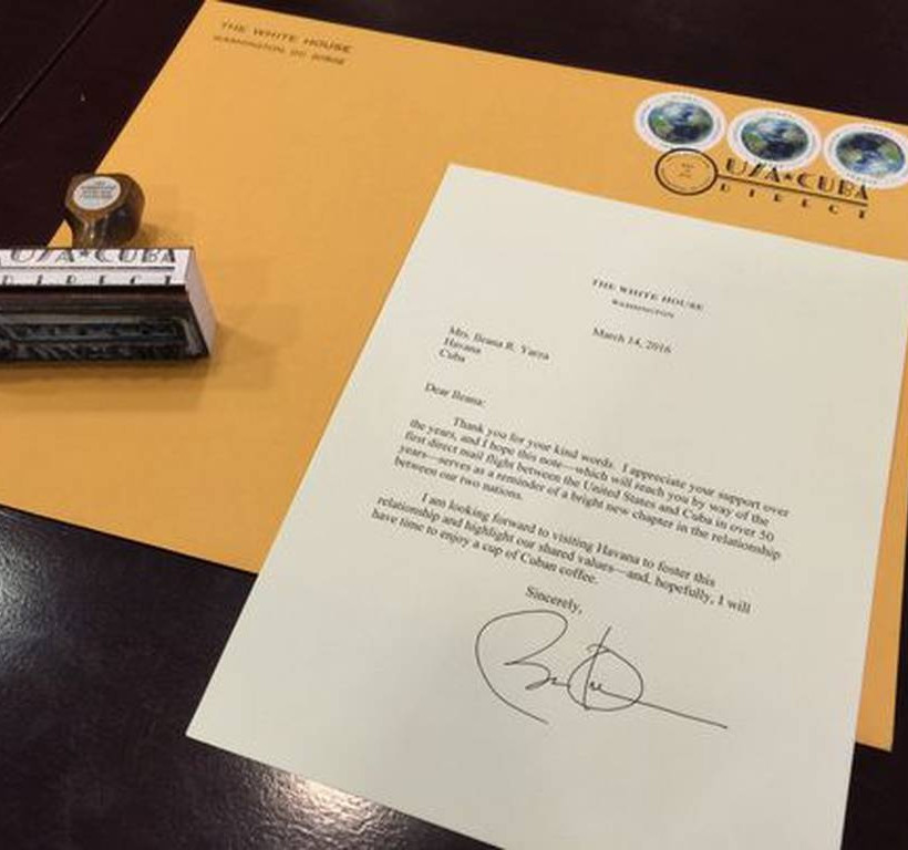 «Αγαπητή Ιλεάνα…»: Το πρώτο γράμμα του Ομπάμα προς την… Κούβα (photo)