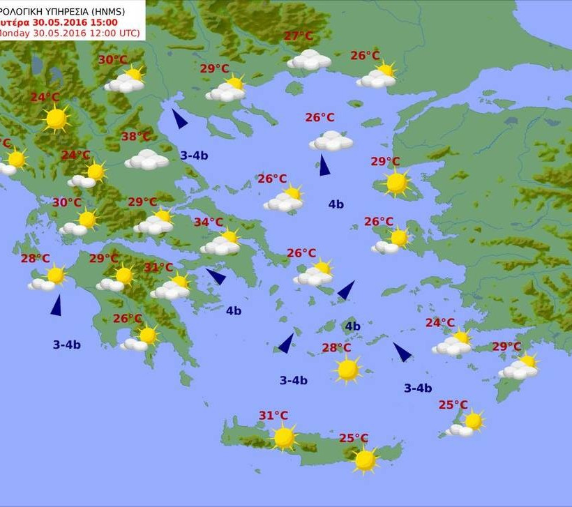 Καύσωνας! Με ηλιοφάνεια ο καιρός της Δευτέρας - Δείτε πόσο θα ανέβει η θερμοκρασία (pics)