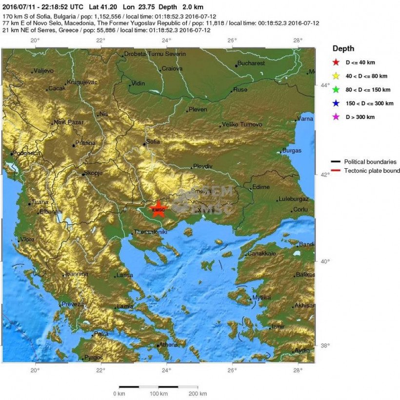 Σεισμός 4,2 Ρίχτερ κοντά στις Σέρρες