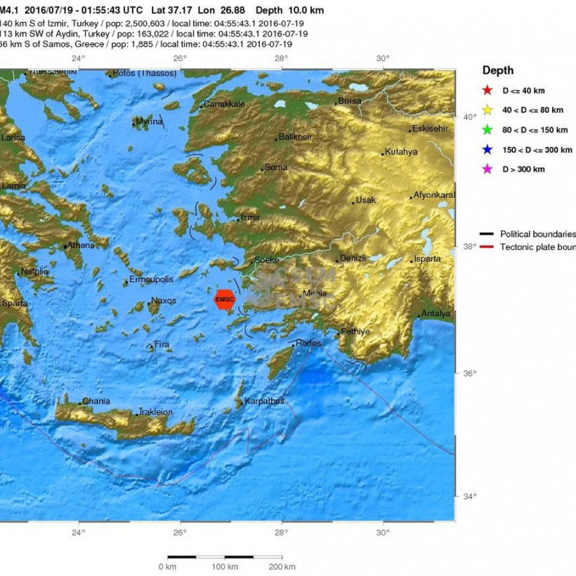 Σεισμός 4,1 Ρίχτερ στα Δωδεκάνησα