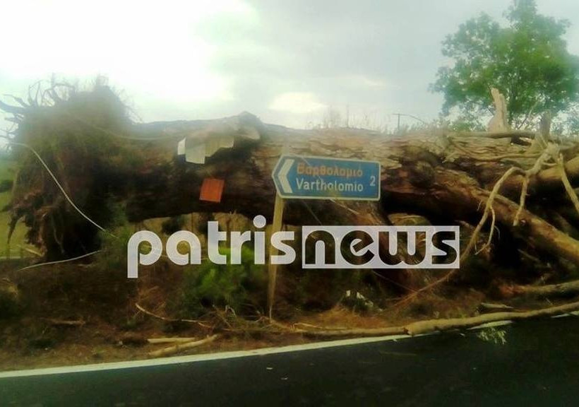 Ισχυροί άνεμοι σαρώνουν και δημιουργούν προβλήματα σε Ηλεία και Αχαΐα (pics)