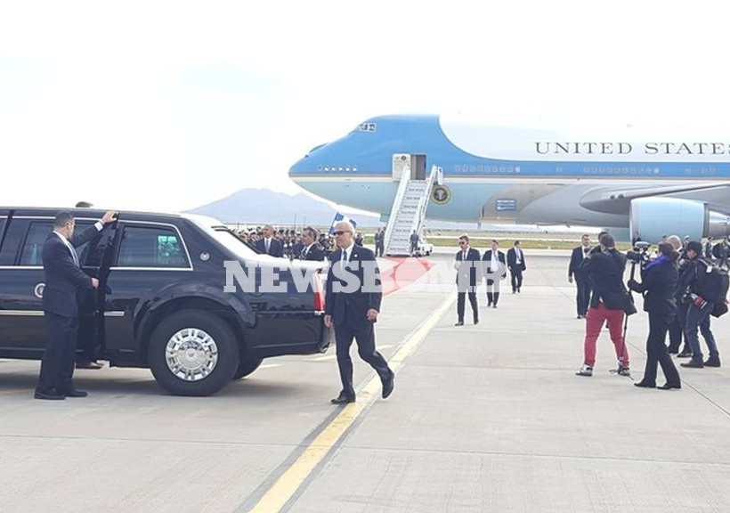 Επίσκεψη Ομπάμα Live: «Καρέ - Καρέ» η άφιξη του Προέδρου Ομπάμα στην Αθήνα (photo)