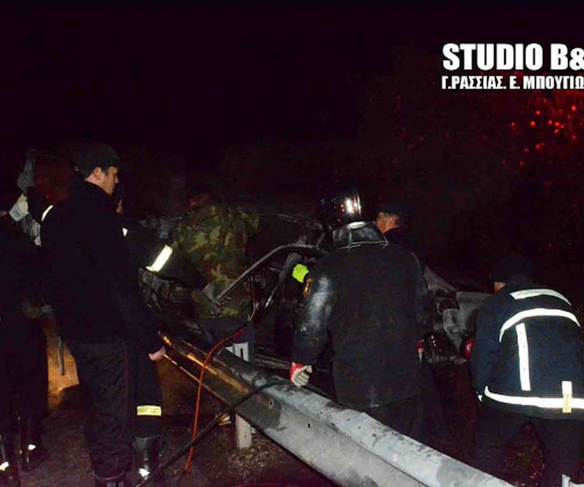 Σοκαριστικές εικόνες: Οδηγός κάηκε ζωντανός στην εθνική οδό Άργους – Μυκηνών