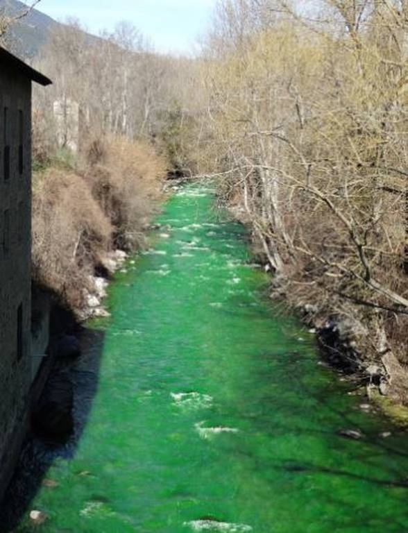 Μυστήριο με το ποτάμι που έγινε... πράσινο! (pics+vid)