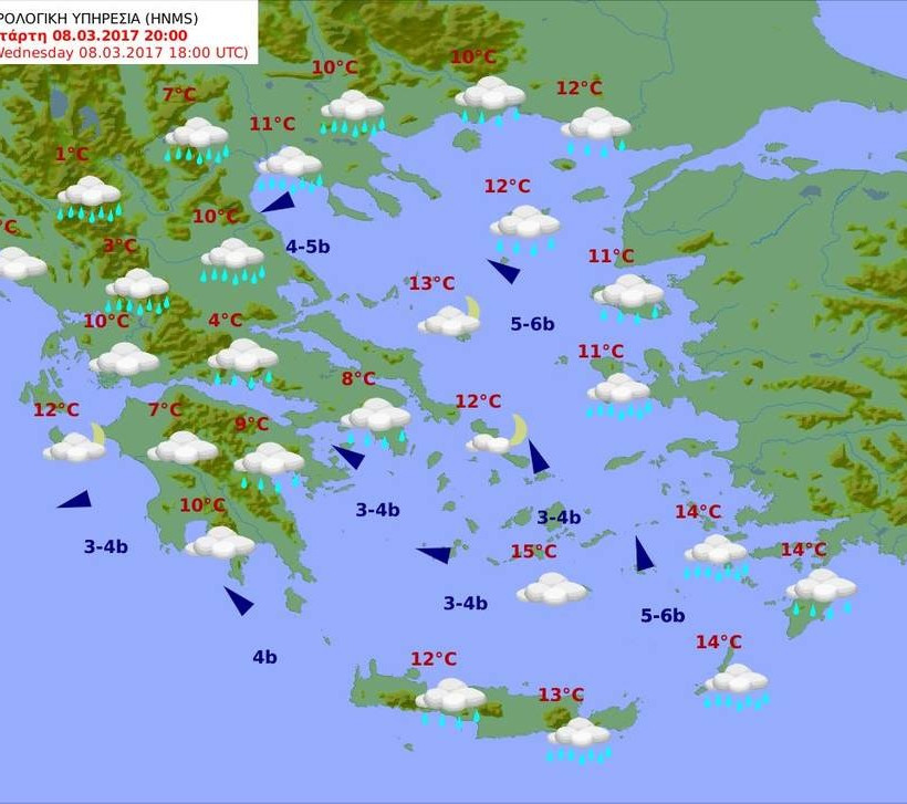 Καιρός σήμερα: H «Γαλάτεια» σαρώνει τη χώρα - Δείτε που θα είναι έντονα τα φαινόμενα (pics)