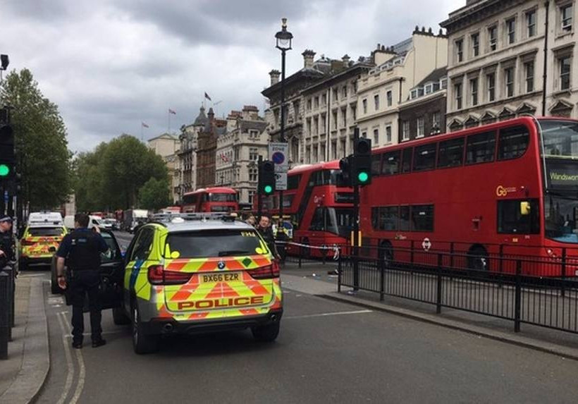 Man carrying bag of knives near UK Parliament arrested under Terrorism Act (pics)