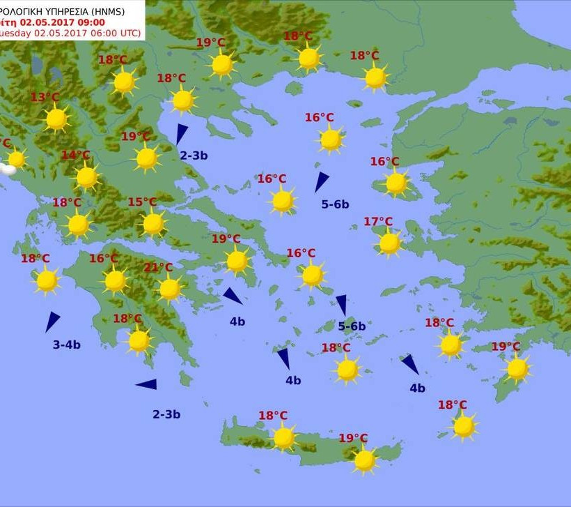 Καιρός σήμερα: Καλοκαιρινή η Τρίτη - «Φλερτάρει» με τους 30 βαθμούς η θερμοκρασία! (pics)