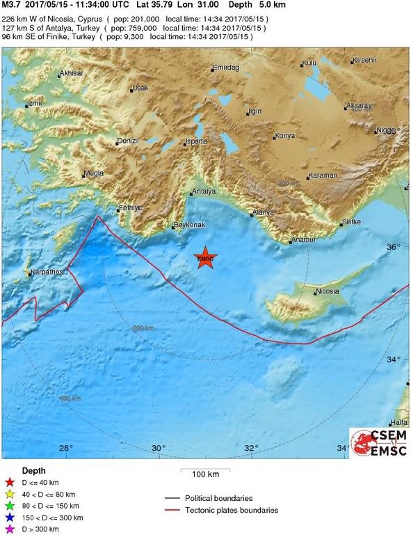 Σεισμός στην Κύπρο