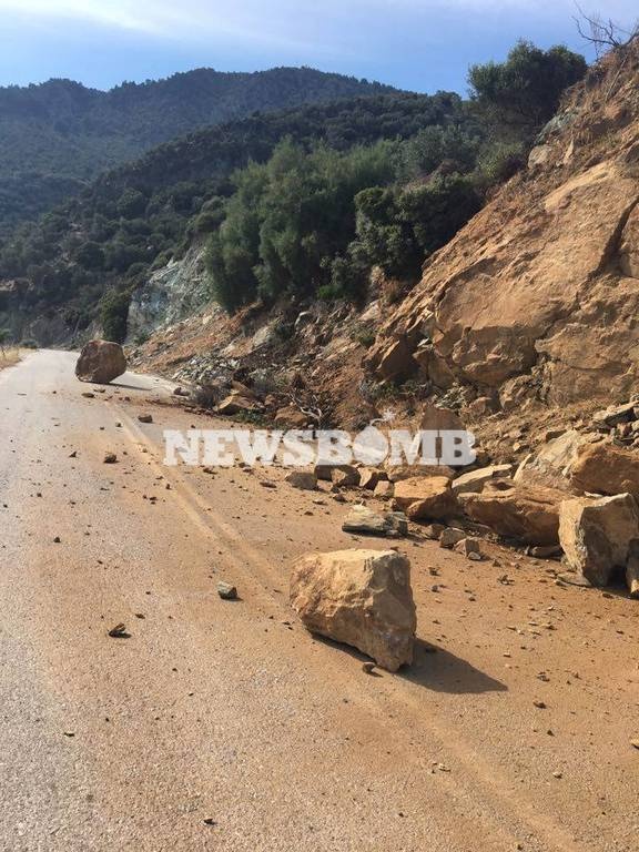 Σεισμός Μυτιλήνη: Εικόνες καταστροφής στο Πλωμάρι – Αποκλεισμένοι δρόμοι λόγω κατολισθήσεων