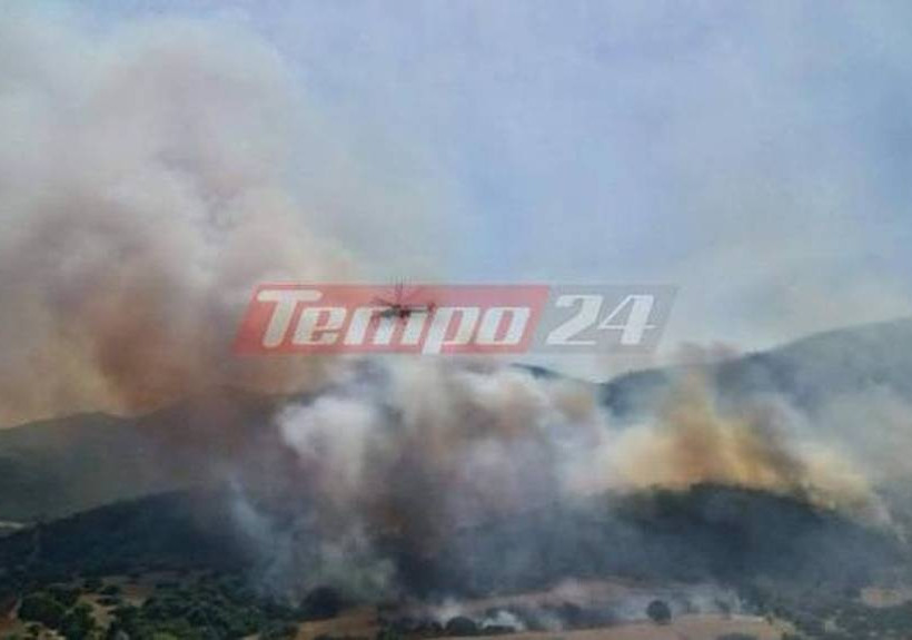 Φωτιά ΤΩΡΑ: Δύο πύρινα μέτωπα στην Αχαΐα - Έφτασαν κοντά σε μοναστήρι οι φλόγες (pics+vid)