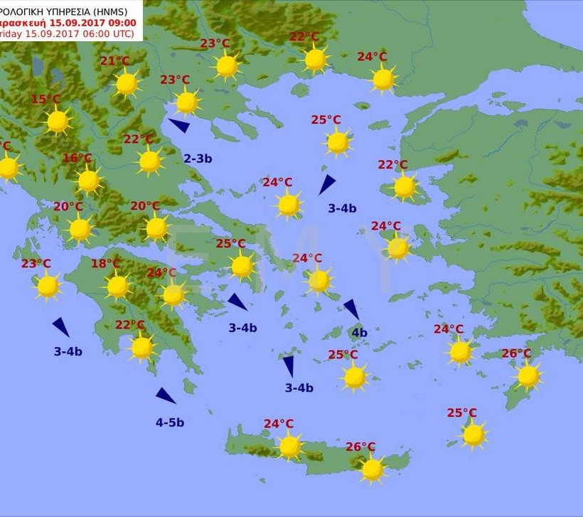 Καιρός σήμερα: Επιμένει το καλοκαίρι με υψηλές θερμοκρασίες (pics)