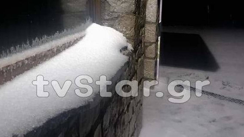 Σφοδρή χαλαζόπτωση στον Παρνασσό (φωτο)