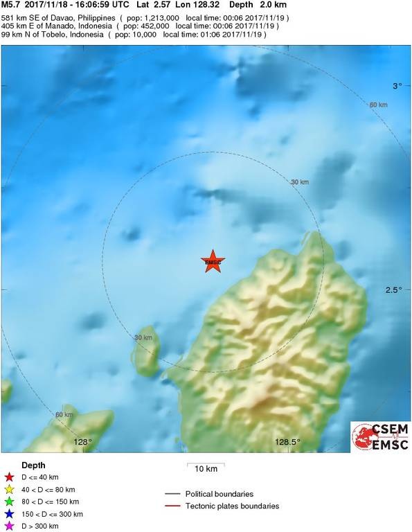 Ισχυρός σεισμός 5,7 Ρίχτερ συγκλόνισε την Ινδονησία