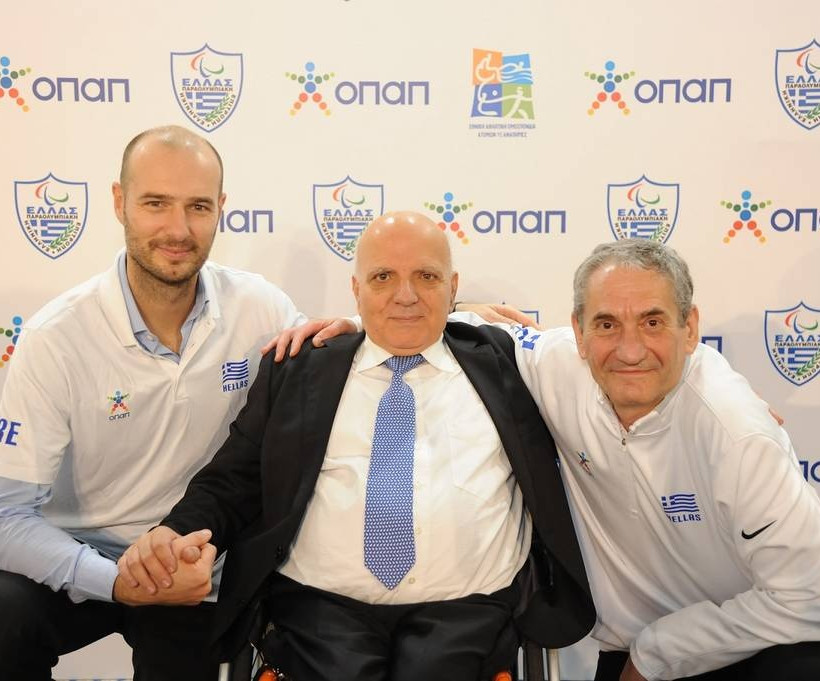 Πετρ Ματεγιόφσκι Chief Customer Officer ΟΠΑΠ, Γιώργος Φουντουλάκης Πρόεδρος Ελληνικής Παραολυμπιακής Επιτροπής, Καμίλ Ζίγκλερ Πρόεδρος ΟΠΑΠ