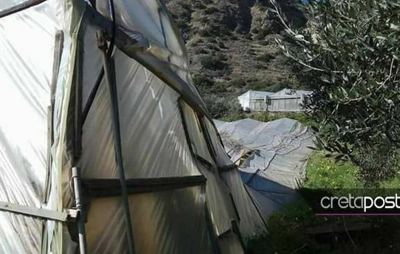 Ιεράπετρα: Τεράστιες καταστροφές λόγω των ανέμων (pics)