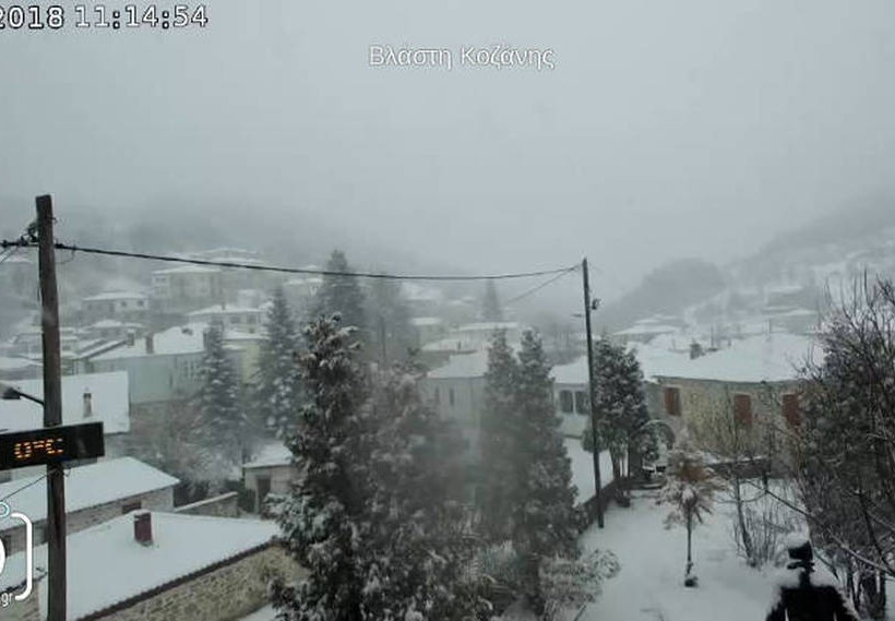 Κακοκαιρία - «Ιοκάστη»: Στα λευκά τα ορεινά της Κοζάνης (pics)